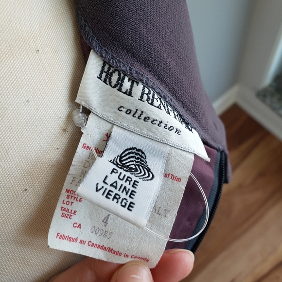 Holt Renfrew Wool Purple Pencil Skirt - Picture 6 of 7